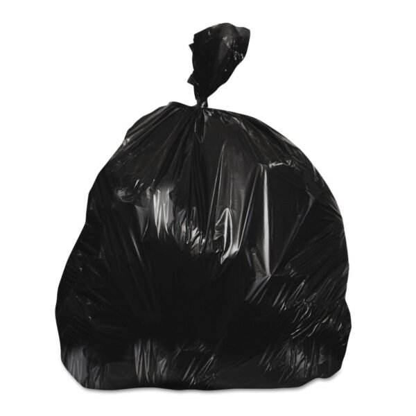 Heritage High-Density Waste Can Liners, 45 gal, 22 mic, 40" x 48", Black, 150/Carton (Z8048WKR01)
