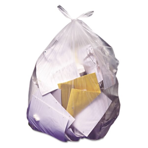 Heritage High-Density Waste Can Liners, 56 gal, 22 mic, 43" x 48", Natural, 25 Bags/Roll, 6 Rolls/Carton (Z8648UNR01)