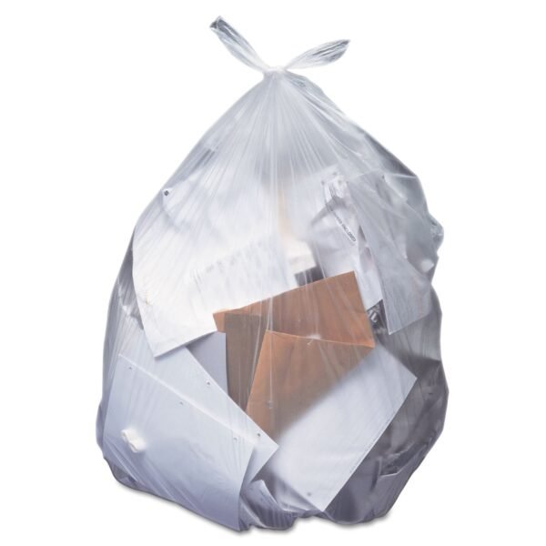 Heritage Linear Low-Density Can Liners, 30 gal, 0.65 mil, 30" x 36", Clear, 250/Carton (H6036HC)