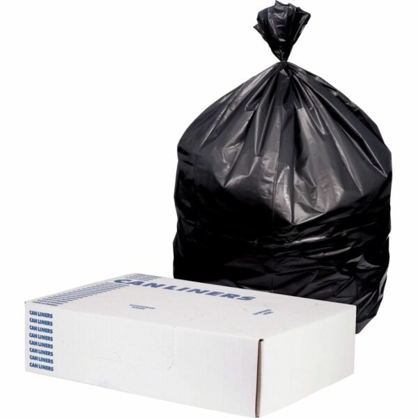 Heritage Value Line Can Liners 33 gal Capacity - 33" Width x 38" Depth x 1.20 mil (30 Micron) Thickness - Black - Waste Disposal - Recycled - 100 / Carton (X6638SKR0V)