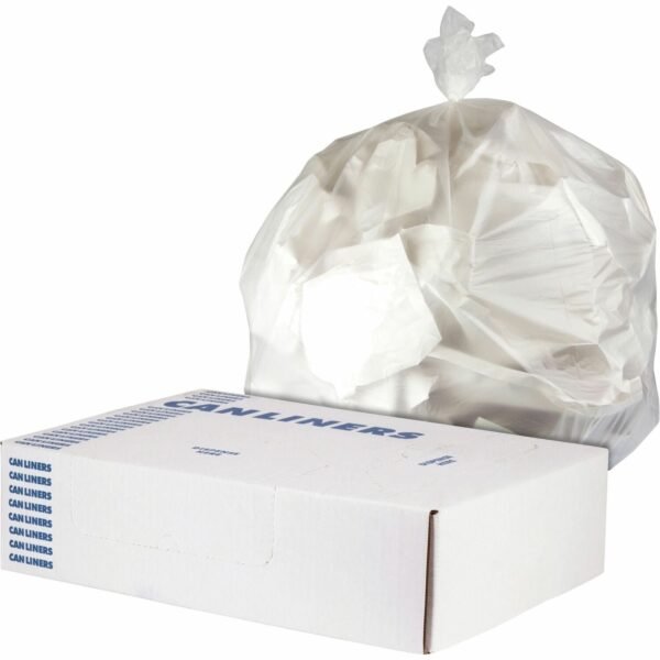 Heritage Value Line Can Liners 60 gal Capacity - 38" Width x 58" Depth x 0.59 mil (15 Micron) Thickness - Natural - Waste Disposal - 200 / Carton (V7658VNR01)