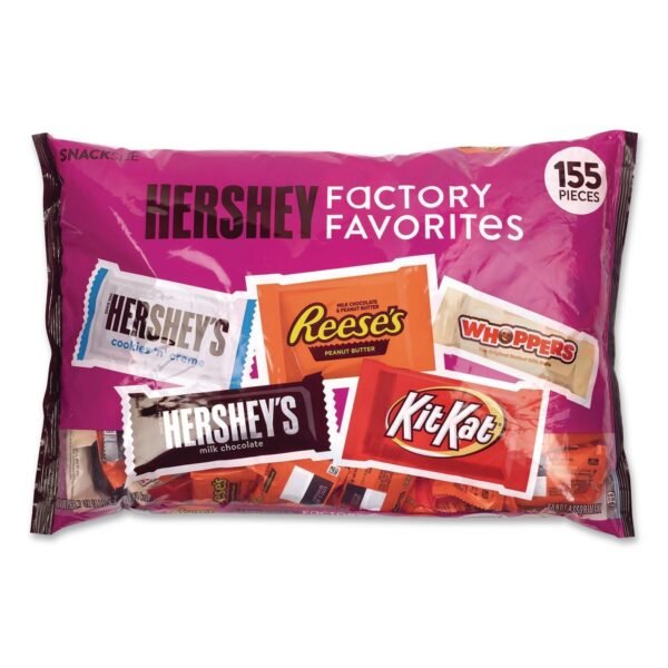 Hershey's Snack Size Bulk Candy Assortment, Assorted Flavors, Individually Wrapped, 155 Pieces (22002629)