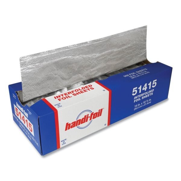 HFA Interfolded Foil Sheets, 10.75 x 14, 500 Sheets/Box, 6 Boxes/Carton (51415)
