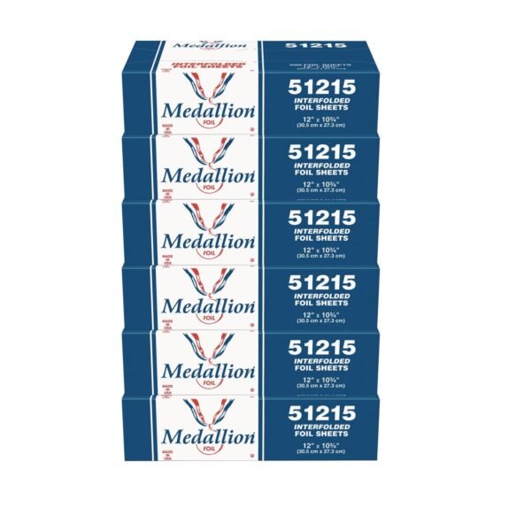 HFA Medallion Interfolded Foil Sheets, 12 x 10.75, 500 Sheets/Box, 6 Boxes/Carton (51215)