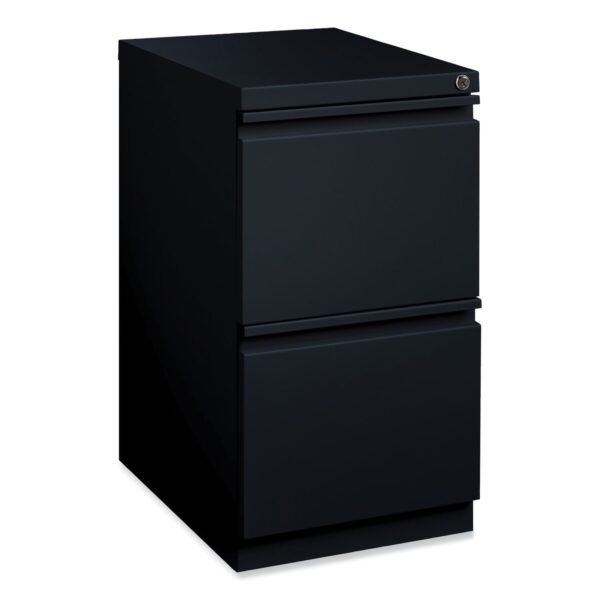 Hirsh Industries Full-Width Pull 20 Deep Mobile Pedestal File, 2-Drawer: File/File, Letter, Black, 15 x 19.88 x 27.75 (18578)