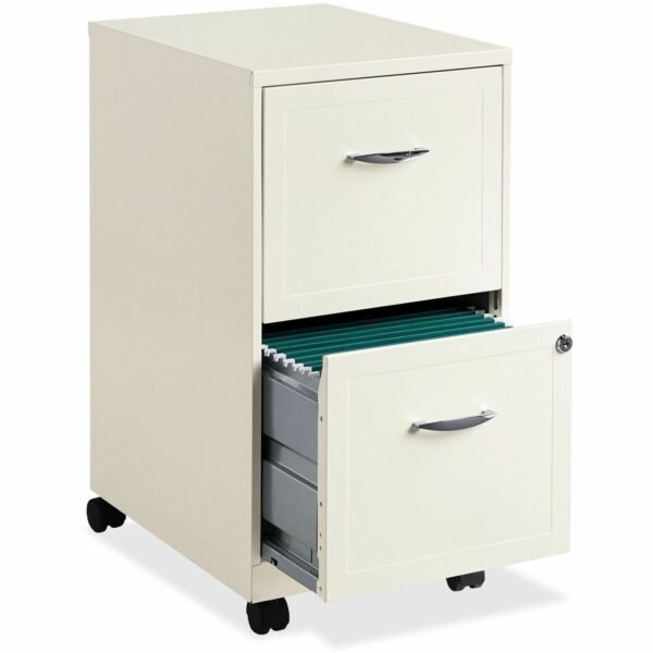 Hirsh Industries Hirsh Mobile File Cabinet 14.2" Width x 18" Depth x 26.5" Height - 2 x Drawer(s) for File - Letter - Vertical - Mobility, Glide Suspension, Locking Drawer -...