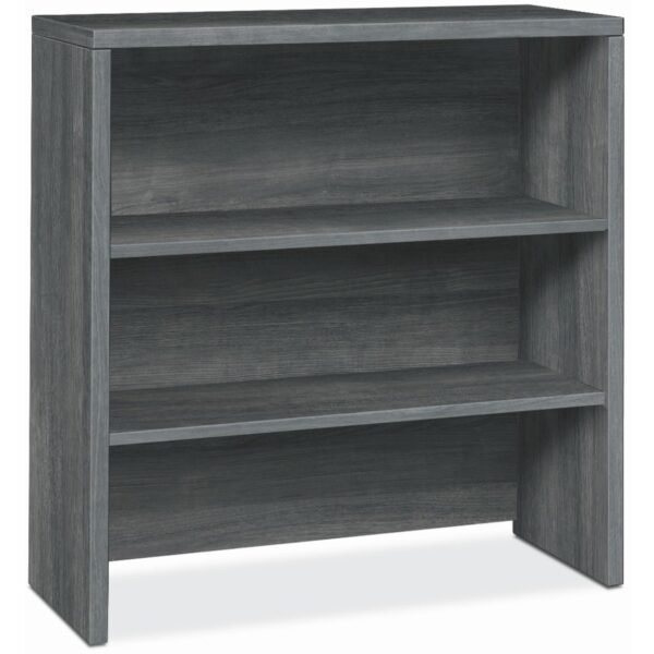 HON 10500 Bookcase 37.1" Height x 36" Width x 14.6" Depth - 2 Shelve(s) - Material: Laminate - Finish: Sterling Ash - Leveling Glide, Adjustable Shelf, Cable Management (105292LS1)