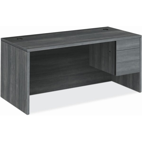 HON 10500 H10583R Pedestal Desk 29.5" Height x 66" Width x 30" Depth - 2 x Box, File Drawer(s)Right Side - Finish: Sterling Ash (10583RLS1)