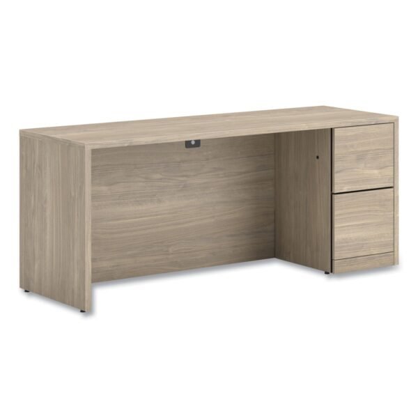 HON 10500 Series Full-Height Right Pedestal Credenza, 72" x 24" x 29.5", Kingswood Walnut (105903RLKI1)