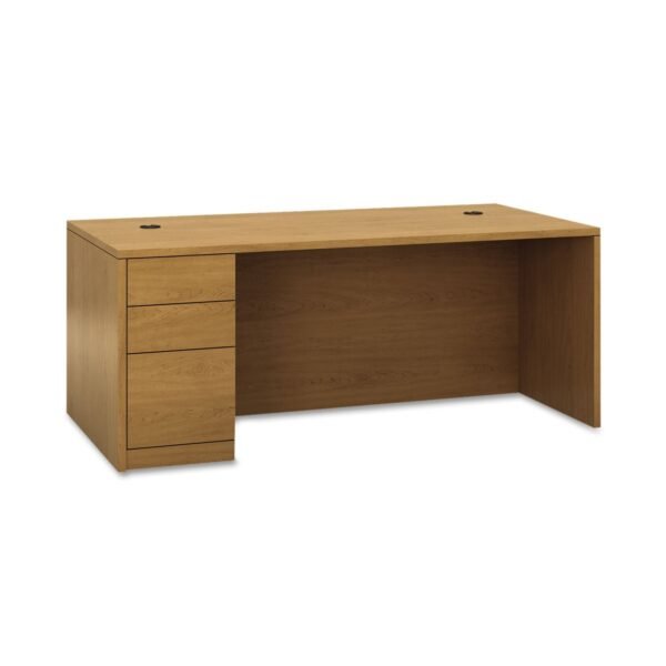 HON 10500 Series "L" Workstation Left Pedestal Desk with Full-Height Pedestal, 72" x 36" x 29.5", Harvest (105896LCC)