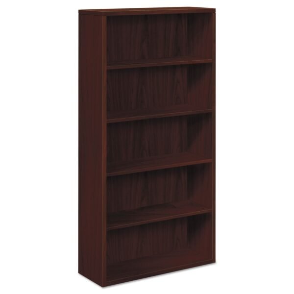 HON 10500 Series Laminate Bookcase, Five-Shelf, 36w x 13.13d x 71h, Mahogany (105535NN)