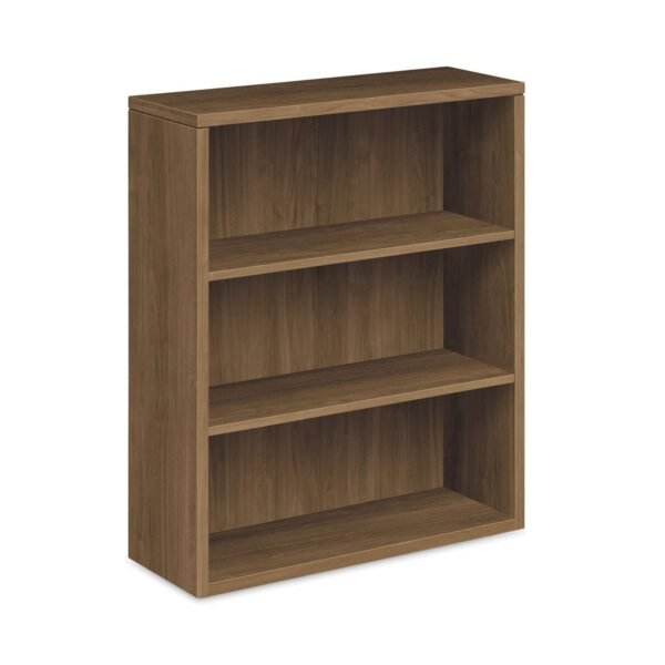 HON 10500 Series Laminate Bookcase, Three-Shelf, 36w x 13.13d x 43.38h, Pinnacle (105533PINC)