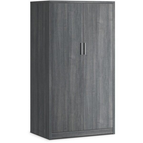 HON 10500 Series Sterling Ash Laminate Desking 66.6" Height x 36" Width x 24" Depth - 5 Shelve(s) - 4 Adjustable Shelf(ves) - Finish: Thermofused Laminate (TFL), Sterling Ash...