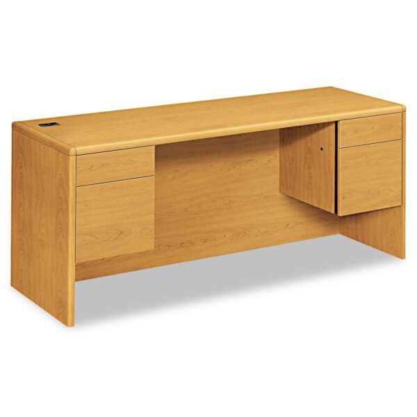 HON 10700 Kneespace Credenza, 3/4 Height Pedestals, 72w x 24d x 29.5h, Harvest (10743CC)