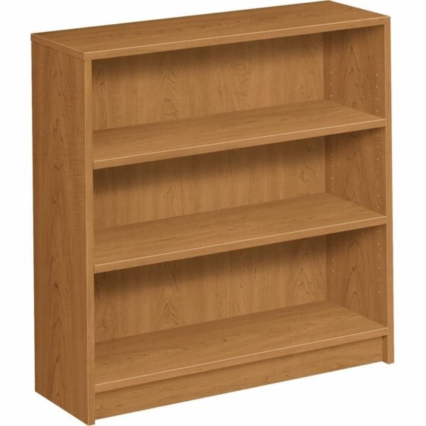 HON 1870 Series Bookcase 36"W 3 Shelf(ves) - 36.13" Height x 36" Width x 11.50" Depth - Floor - Durable, Sturdy, Square Corner, Abrasion Resistant, Adjustable, Stain Resistant,...
