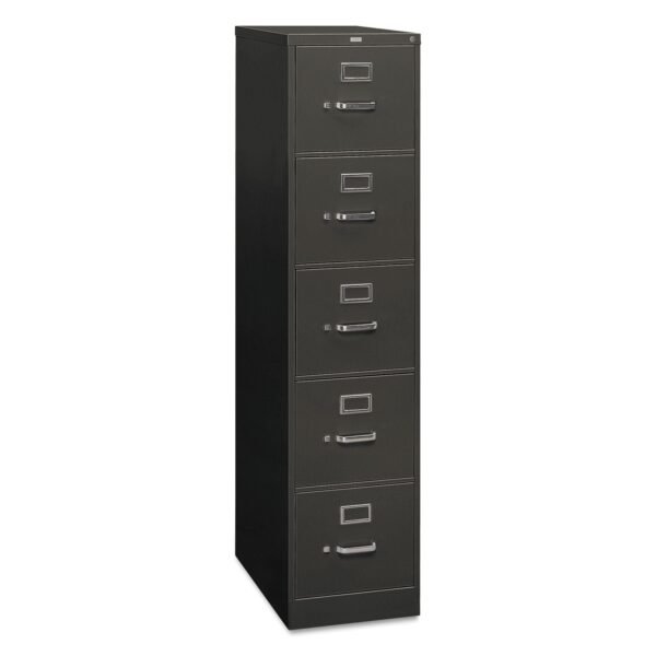HON 310 Series Vertical File, 5 Letter-Size File Drawers, Charcoal, 15" x 26.5" x 60" (315PS)