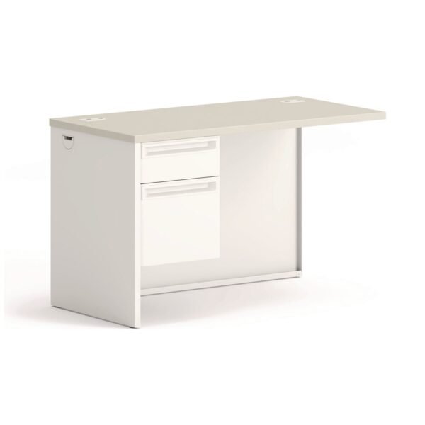 HON 38000 Series Return Pedestal, Box/File, 26.38w x 50.38d x 31.38h, Left, Silver/Light Gray (38216LB9Q)