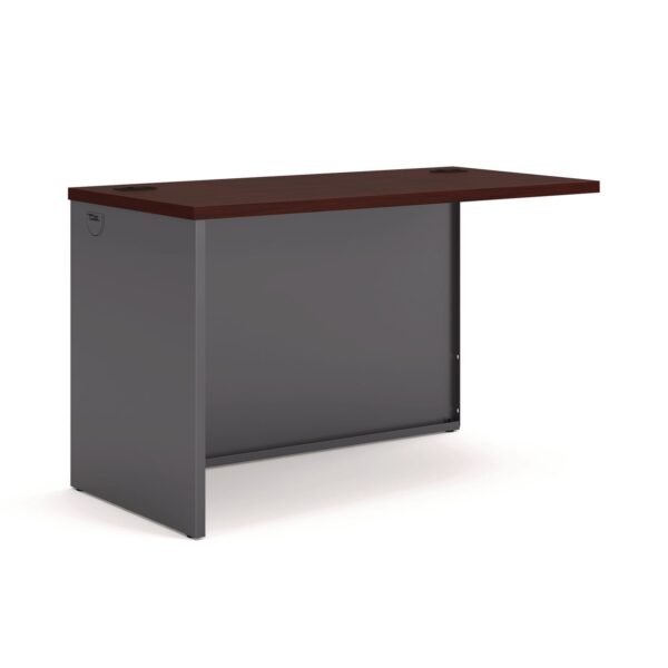 HON 38000 Series Return Shell, Left, 48w x 24d x 29.5h, Mahogany/Charcoal (38944LNS)