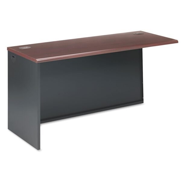 HON 38000 Series Return Shell, Left, 60w x 24d x 29.5h, Mahogany/Charcoal (38946LNS)