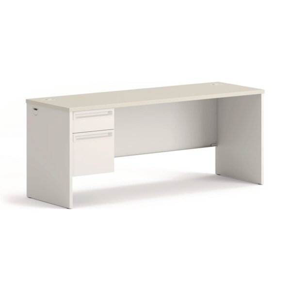 HON 38000 Series Single Pedestal Credenza, Left, 72w x 24d x 29.5h, Silver/Gray (38855LB9Q)