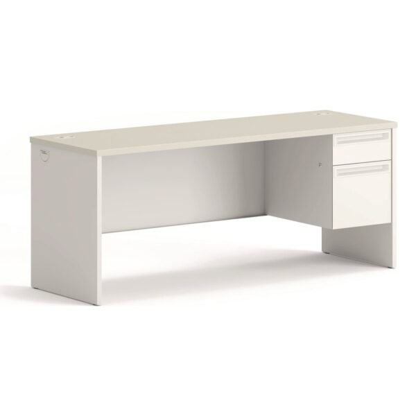 HON 38000 Series Single Pedestal Credenza, Right, 72w x 24d x 29.5h, Silver/Gray (38856RB9Q)