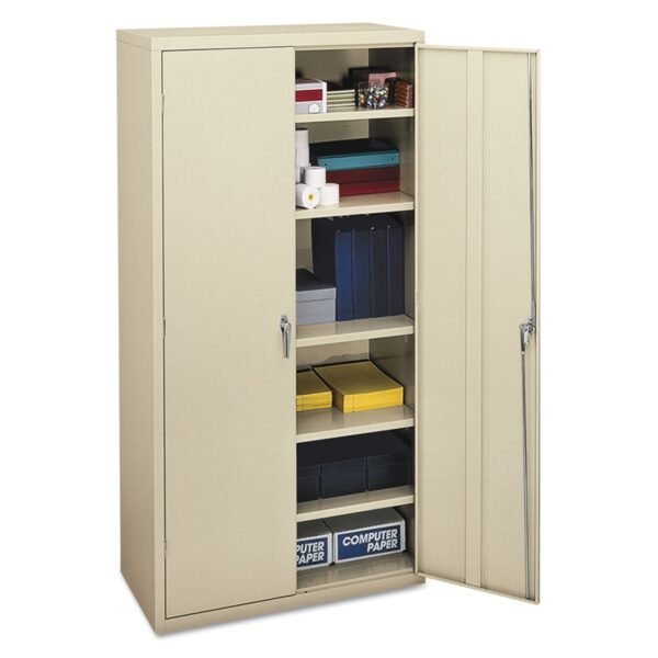 HON Assembled Storage Cabinet, 36w x 18.13d x 71.75h, Putty (SC1872L)