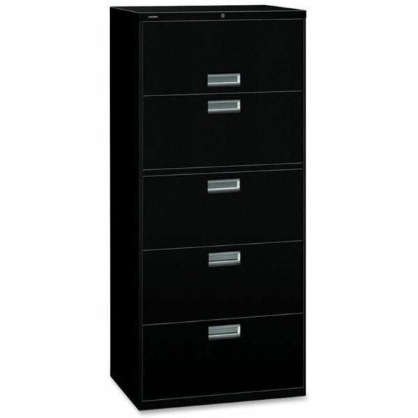 HON Brigade 600 H675 Lateral File 67" Height x 30" Width x 18" Depth - 5 - Finish: Black (675LP)