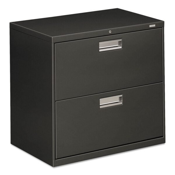 HON Brigade 600 Series Lateral File, 2 Legal/Letter-Size File Drawers, Charcoal, 30" x 18" x 28" (672LS)