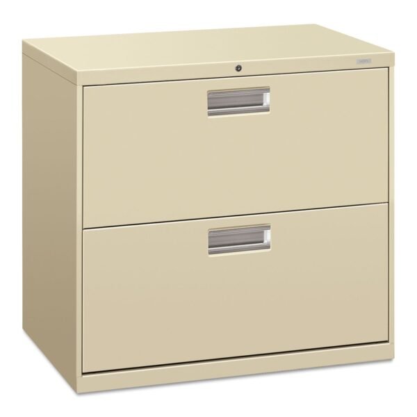 HON Brigade 600 Series Lateral File, 2 Legal/Letter-Size File Drawers, Putty, 30" x 18" x 28" (672LL)
