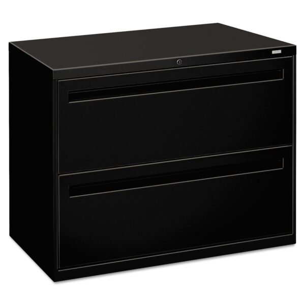 HON Brigade 700 Series Lateral File, 2 Legal/Letter-Size File Drawers, Black, 36" x 18" x 28" (782LP)