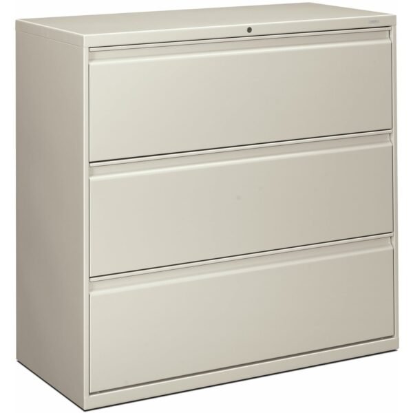 HON Brigade 800 H893 Lateral File 40.9" Height x 42" Width x 18" Depth - 3 - Finish: Light Gray (893LQ)