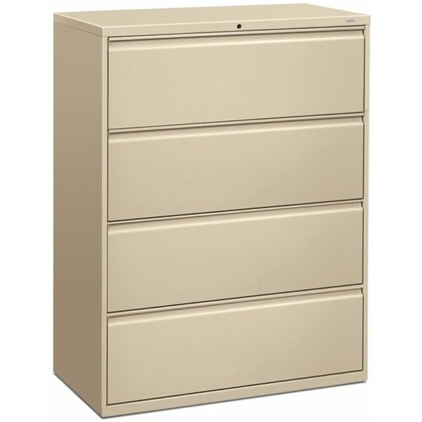 HON Brigade 800 H894 Lateral File 53.3" Height x 42" Width x 18" Depth - 4 - Finish: Putty (894LL)