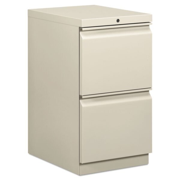 HON Brigade Mobile Pedestal, Left or Right, 2 Letter-Size File Drawers, Light Gray, 15" x 19.88" x 28" (33820RQ)