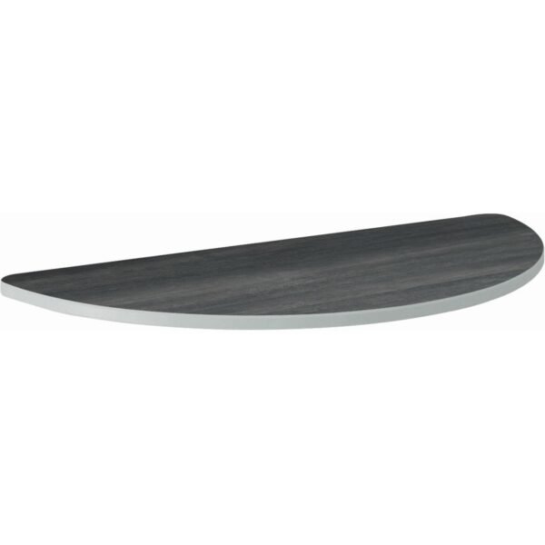 HON Build Series Half-round Tabletop Half Round Top - 25" to 34" Adjustment x 60" Width x 30" Depth - Sterling Ash - 1 Each (SH3060ENLS1K)