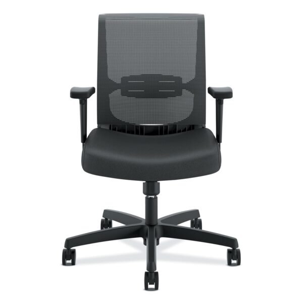 HON Convergence Mid-Back Task Chair, Swivel-Tilt, Supports Up to 275 lb, 15.75" to 20.13" Seat Height, Black (CMS1AUR10)