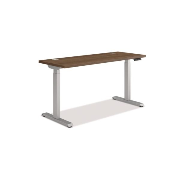 HON Coordinate Height Adjustable Desk Bundle 2-Stage, 58" x 22" x 27.75" to 47", PinnacleSilver (HAT2SPNS2258)