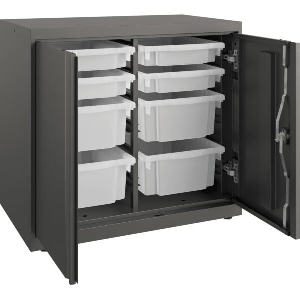 HON Flagship HFMSC182830RWB Storage Cabinet 30" Depth x 28" Height - Lockable, Leveling Glide, Removable Lock, Key Lock, Modular - Charcoal - Charcoal (SC182830LGS)