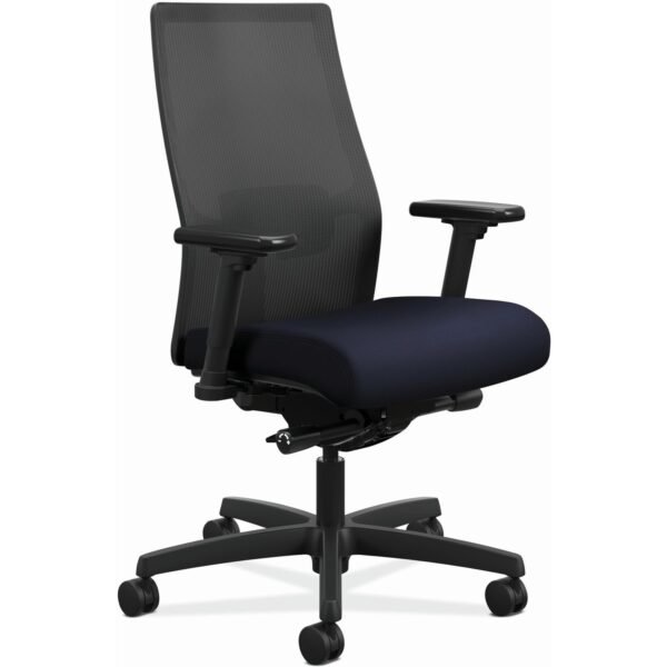 HON Ignition 2.0 Chair Navy Seat Color - Fabric Seat Material - Black Back Color - Mesh Back Material - Black Frame Color - Mid Back - Navy - 1 Each (I2M2AMLC98TK)