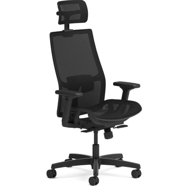 HON Ignition 2.0 Mid-back Task Chair with Headrest Black Seat Color - Mesh Seat Material - Fog Back Color - Mesh Back Material - Mid Back - Black - Armrest - 1 Each (I2MSKY1IMTHR)