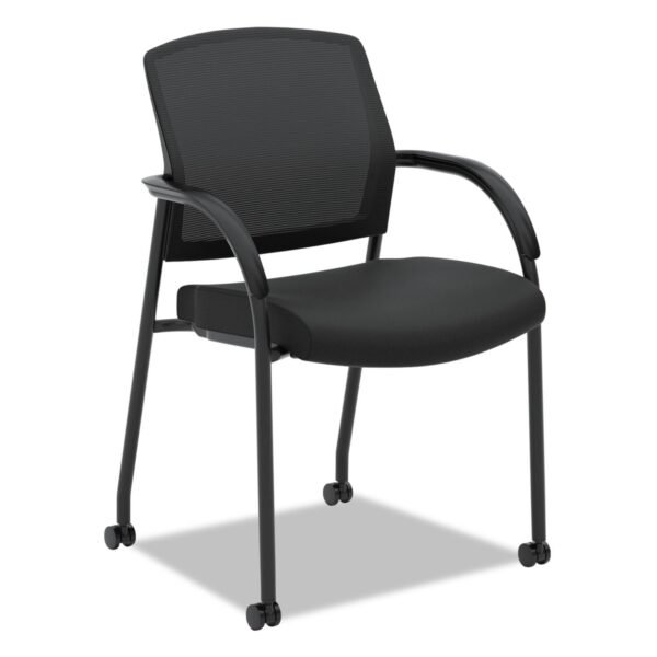 HON Lota Series Guest Side Chair, 23" x 24.75" x 34.5", Black Seat, Black Back, Black Base (2285VA10)