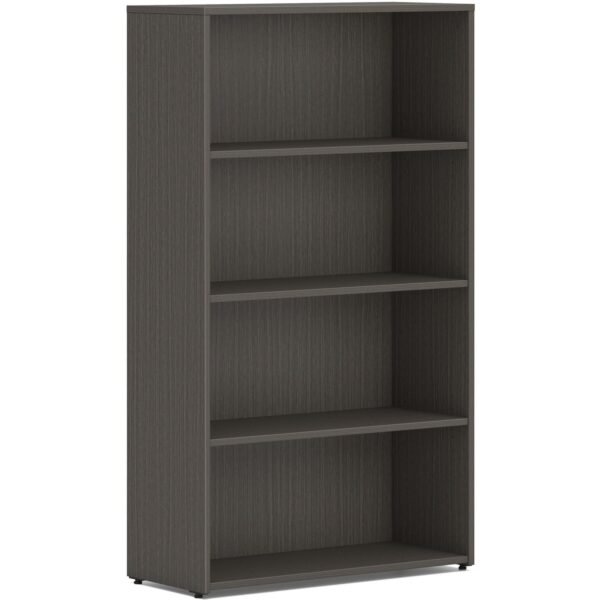 HON Mod HLPLBC3013B4 Book Case 53" Height x 30" Width x 13" Depth - 4 Shelve(s) - 2 Adjustable Shelf(ves) - Finish: Slate Teak - Adjustable Shelf, Durable, Laminated, Scratch...