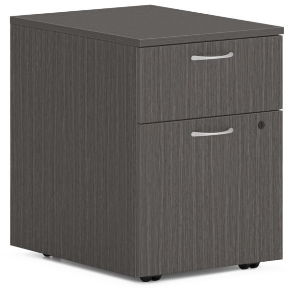 HON Mod HLPLPMBF Pedestal 20" Height x 15" Width x 20" Depth - 2 x Box, File Drawer(s) - Finish: Slate Teak (PLPMBFLS1)