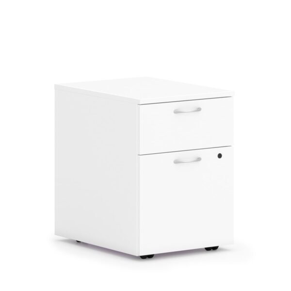 HON Mod HLPLPMBF Pedestal 20" Height x 15" Width x 20" Depth - 2 x Box, File Drawer(s) - Finish: Simply White (PLPMBFLP1)