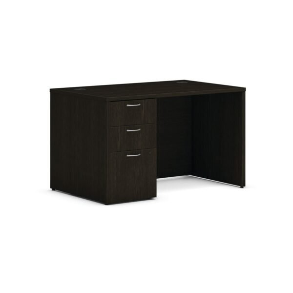 HON Mod Single Pedestal Desk Bundle, 48" x 30" x 29", Java Oak (DS4830BBFJA1)