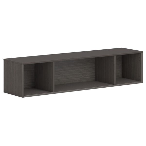 HON Mod Wall Mounted Storage | Open | 60"W | Slate Teak Finish 39.8" Height x 60" Width x 14" Depth - Finish: Slate Teak (PLWMH60LS1)