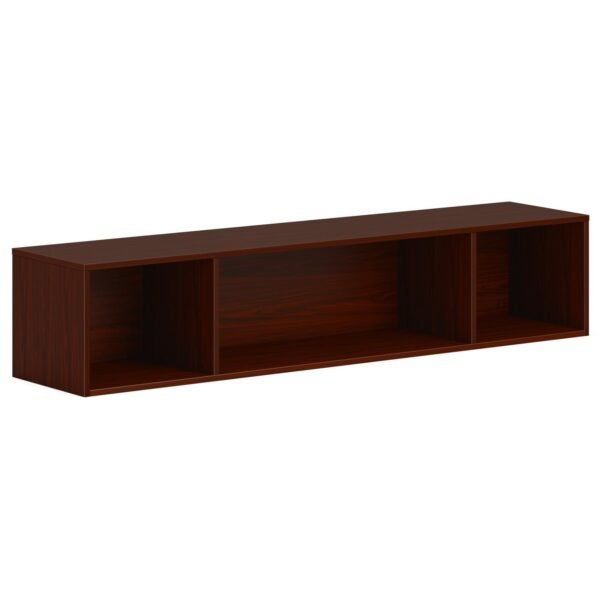 HON Mod Wall Mounted Storage | Open | 66"W | Traditional Mahogany Finish 39.8" Height x 66" Width x 14" Depth - Finish: Traditional Mahogany (PLWMH66LT1)