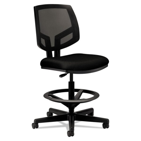 HON Volt Series Mesh Back Adjustable Task Stool, Supports Up to 275 lb, 22.88" to 32.38" Seat Height, Black (5715GA10T)