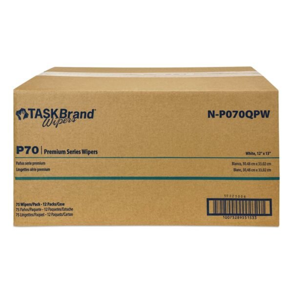 HOSPECO TASKBrand P70 Series Premium Wiper, 11 x 13, Unscented, 75/Pack, 12 Packs/Carton (NP070QPW)
