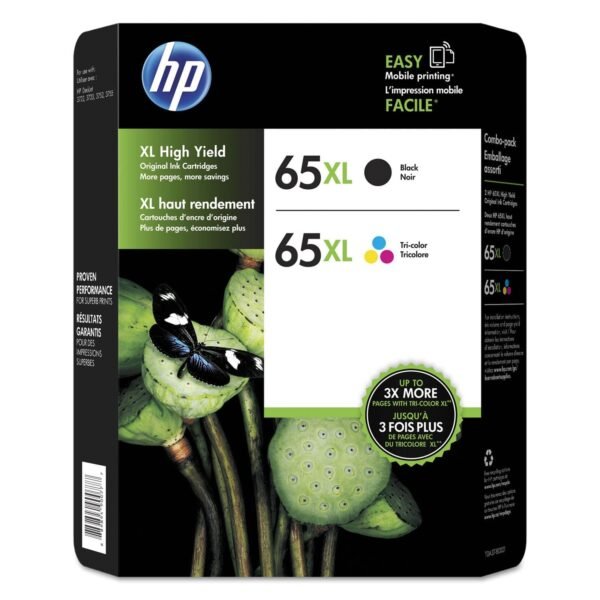 Hp 65xl, (t0a37bn) 2-pack High-yield Black/tri-color Original Ink Cartridges