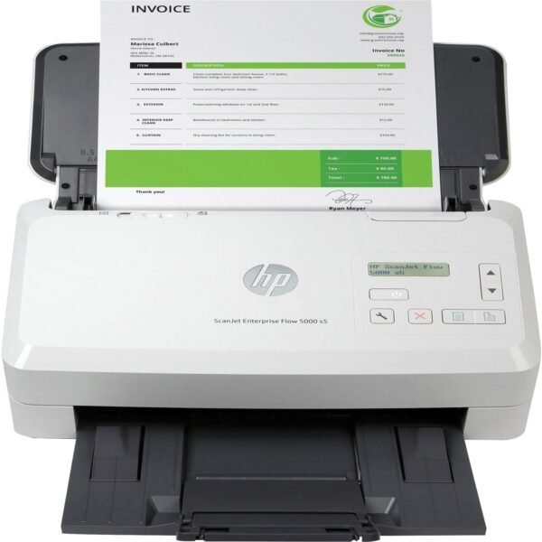 HP Scanjet Enterprise Flow 5000 S5 Sheetfed Scanner - 600 dpi Optical 48-bit Grayscale - 65 ppm (Mono) - 65 ppm (Color) - Duplex Scanning - USB (6FW09A)